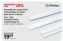 Home Hardware 3 pc. vinyl automatic door weatherstrip set offer