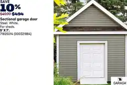 RONA 5' X 7'. Sectional garage door offer