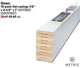 RONA METRIE 10-pack flat casings 1/2 x 2-1/2 x 7' offer