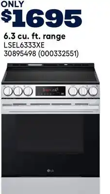 RONA LG 6.3 cu. ft. range offer