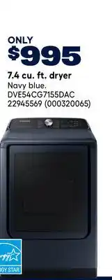 RONA Energy Star 7.4 cu. ft. dryer offer