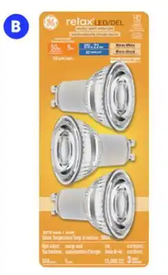 RONA GE Relax 3-pack, warm white GU10 LED Bulbs offer