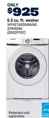 RONA SAMSUNG 5.2 cu. ft. washer offer