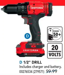 RONA CRAFTSMAN 1/2 DRILL offer