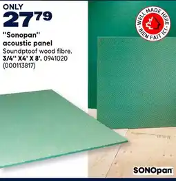 RONA 3/4'' X4' X 8' Sonopan acoustic panel offer