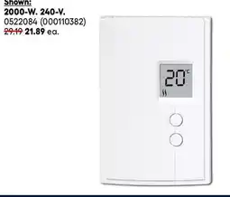 RONA AUBE 2000-W. 240-V. non-programmable thermostats offer