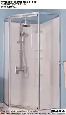 RONA ATLANTIC shower kit, 38 x 38 offer