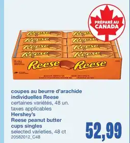 Wholesale Club COUPES AU BEURRE D'ARACHIDE INDIVIDUELLES REESE offer