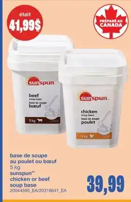 Wholesale Club BASE DE SOUPE AU POULET OU BŒUF, 5 kg offer