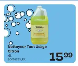 Wholesale Club NETTOYEUR TOUT USAGE CITRON, 4L offer