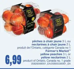 Wholesale Club PÊCHES À CHAIR JAUNE 3L OU NECTARINES À CHAIR JAUNE 2L offer