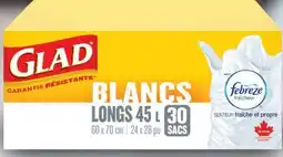 Wholesale Club BLANCS LONGS, 45 L AVEC FEBREZE, 30 SACS offer
