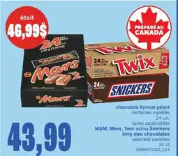 Wholesale Club CHOCOLATS FORMAT GÉANT, 24 UN offer