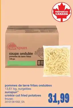 Wholesale Club POMMES DE TERRE FRITES ONDULÉES, 13,61 kg offer