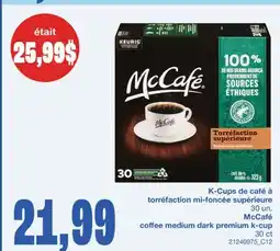 Wholesale Club K-CUPS DE CAFÉ À TORRÉFACTION MI-FONCÉE SUPÉRIEURE, 30 UN offer