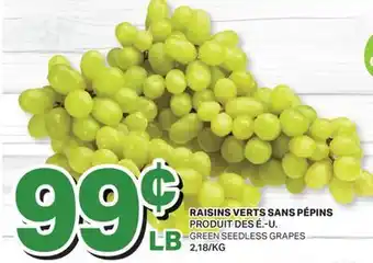 L'Intermarché RAISINS VERTS SANS PÉPINS | GREEN SEEDLESS GRAPES offer
