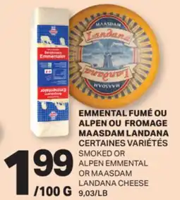 L'Intermarché EMMENTAL FUMÉ OU FROMAGE | SMOKED OR ALPEN EMMENTAL CHEESE offer