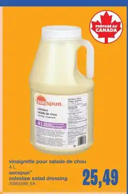Wholesale Club VINAIGRETTE POUR SALADE DE CHOU, 4 L offer