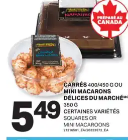 L'Intermarché CARRÉS, 400/450G OU MINI MACARONS | SQUARES OR MINI MACAROONS, 350 G offer