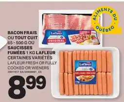 L'Intermarché BACON FRAIS OU TOUT CUIT, 65 - 500 G OU SAUCISSES FUMÉES 1 KG | FRESH OR FULLY COOKED OR WIENERS offer