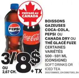 L'Intermarché BOISSONS GAZEUSES, FUZE | SOFT DRINKS OR ICED TEA, 500 - 591 ML offer