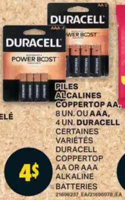 L'Intermarché PILES ALCALINES COPPERTOP AA, AAA, 8 UN. OU AAA, 4 UN. | COPPERTOP AA OR AAA ALKALINE BATTERIES offer