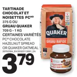 L'Intermarché TARTINADE CHOCOLAT ET NOISETTES, 375 G OU GRUAU, 709G - 1KG | CHOCOLATE HAZELNUT SPREAD OR OATMEAL offer