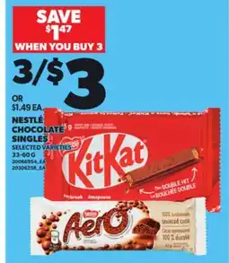Loblaws NESTLÉ CHOCOLATE SINGLES, 33-60 G offer