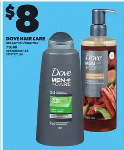 Loblaws DOVE HAIR CARE, 750ML offer