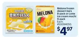 Walmart Melona Frozen Dessert Bars or Lotte Ice Cream Mochi offer