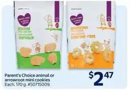 Walmart Parent's Choice animal or arrowroot mini cookies offer