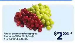 Walmart RED OR GREEN SEEDLESS GRAPES offer