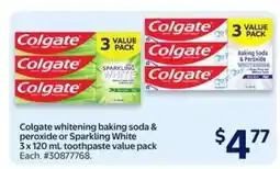 Walmart Colgate Whitening Toothpaste Value Pack offer
