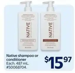 Walmart NATIVE SHAMPOO or CONDITIONER offer