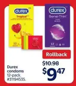Walmart Durex condoms 12-pack offer