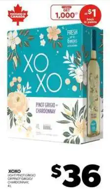 Real Canadian Liquorstore XOXO Light Pinot Grigio or Pinot Grigio/Chardonnay offer