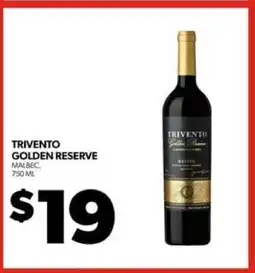 Real Canadian Liquorstore Trivento Golden Reserve offer