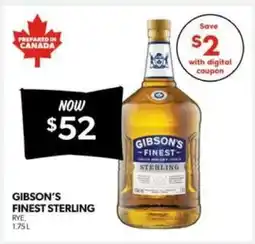 Real Canadian Liquorstore GIBSON'S FINEST STERLING offer