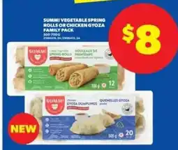 Real Canadian Superstore SUMMI Vegetable Spring Rolls or Chicken Gyoza Family Pack offer
