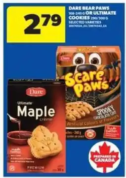 Real Canadian Superstore Dare Bear Paws or Ultimate Cookies offer