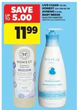 Real Canadian Superstore Live Clean, Honest, or Aveeno offer