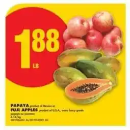 No Frills PAPAYA, FUJI APPLES offer