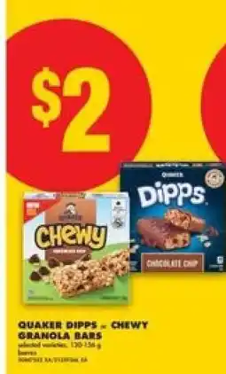 No Frills QUAKER DIPPS – CHEWY GRANOLA BARS offer