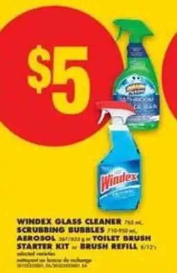 No Frills Windex Glass Cleaner, Scrubbing Bubbles, Aerosol, Toilet Brush Starter Kit, Brush Refill offer