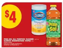 No Frills Pine-Sol All Purpose Cleaner or Clorox Disinfecting Wipes offer