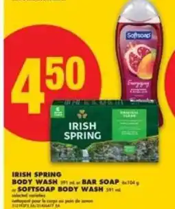 No Frills Irish Spring Body Wash or Bar Soap or Softsoap Body Wash offer