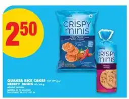No Frills Quaker Rice Cakes or Crispy Minis offer