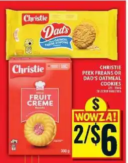 Food Basics CHRISTIE PEEK FREANS OR DAD’S OATMEAL COOKIES offer