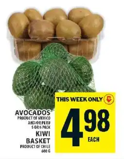 Food Basics Avocados and Kiwi Basket offer