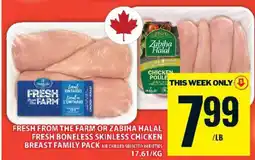 Food Basics FRESH BONELESS SKINLESS CHICKEN BREAST FAMILY PACK offer